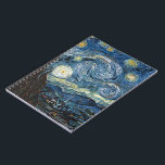 Van Gogh Starry Night Spiral Notebook<br><div class="desc">Vincent Van Gogh Starry Night masterpiece,  vintage artwork on modern day products from Zazilicious</div>
