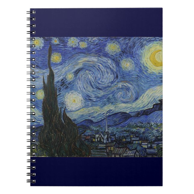 Van Gogh Starry Night Spiral Notebook (Front)