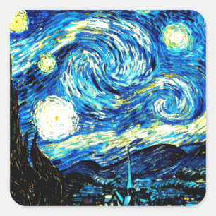 Van Gogh - Starry Night Square Sticker