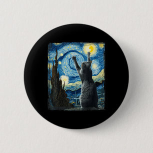 Van Gogh Starry Night Style Artistic Russian Blue 6 Cm Round Badge