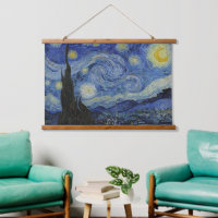 Van Gogh Starry Night Swirling Sky Blue Art