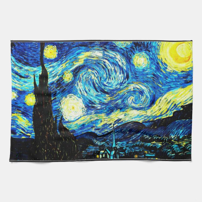 Van Gogh - Starry Night Tea Towel (Horizontal)