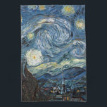 Van Gogh Starry Night Tea Towel<br><div class="desc">Vincent Van Gogh Starry Night masterpiece,  vintage artwork on modern day products from Zazilicious</div>