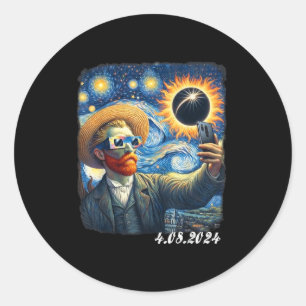 Van Gogh Starry Night Total Classic Round Sticker