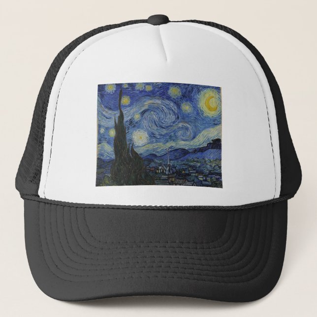 Van Gogh Starry Night Trucker Hat (Front)