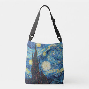 Van Gogh Starry Night Vintage Blue Masterpiece Crossbody Bag