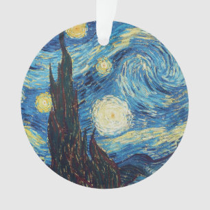Van Gogh Starry Night Vintage Blue Masterpiece Ornament