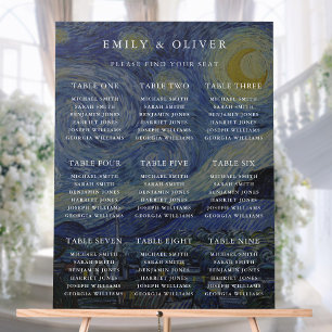 Van Gogh Starry Night Wedding Seating Chart