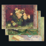VAN GOGH STILL LIFE HEAVY WEIGHT DECOUPAGE WRAPPING PAPER SHEET<br><div class="desc">Three beautiful Impressionist style still life paintings from Vincent Van Gogh. There is a trio of his Iris work as well. For decoupage artists note that these designs are also available in tissue paper for those who prefer the thinner paper, this wrapping paper is more than 3x the thickness of...</div>