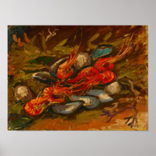 Van Gogh Still Life Prawns and Other Mussels  Poster