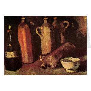 Van Gogh Still Life Stone Bottles, Flask White Cup