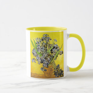 Van Gogh Still Life Vase, Irises (F678) Fine Art Mug