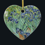 Van Gogh Still Life: Vase with Irises Ceramic Tree Decoration<br><div class="desc">Van Gogh Still Life: Vase with Irises-- Van Gogh Still Life: Vase with Irises Still Life: Vase with Irises by Vincent van Gogh is a vintage fine art post impressionism still life floral painting featuring a bouquet of lavender bearded irises in a vase shaped like a pitcher. This Valentine's Day...</div>