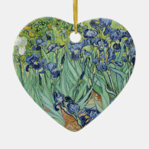 Van Gogh Still Life: Vase with Irises Ceramic Tree Decoration