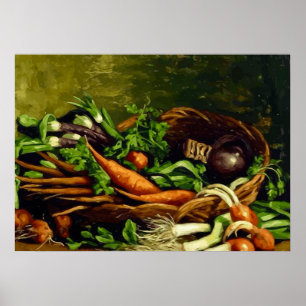Van Gogh Still Life with Basket of Vegetables Poster
