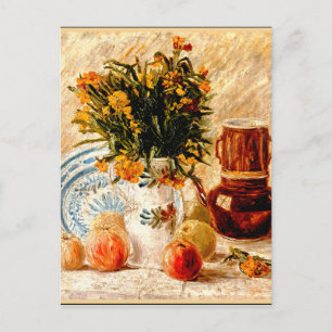 Van Gogh - Still Life with Coffee Pot and Flowers Postcard
