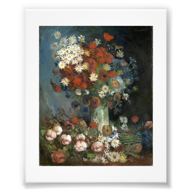 Van Gogh Still Life with Meadow Flowers and Roses Photo Print (Front)