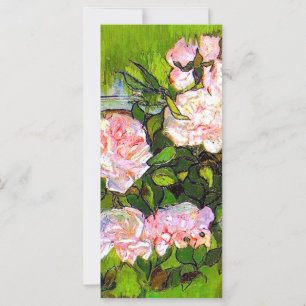 Van Gogh Still Life with Pink Roses Card