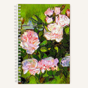 Van Gogh Still Life with Pink Roses Notebook