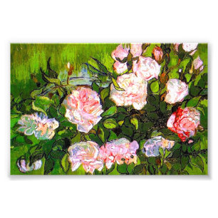 Van Gogh Still Life with Pink Roses Photo Print