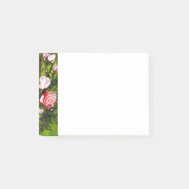 Van Gogh Still Life with Pink Roses Post-it Notes (Front)