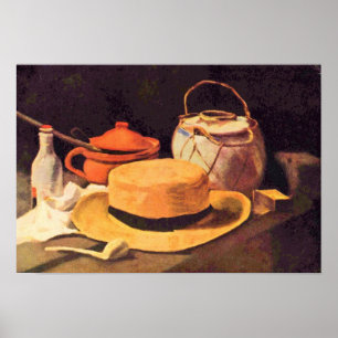 Van Gogh - Still Life with Pipe and Straw Hat Poster