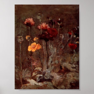 Van Gogh - Still Life with Scabiosa and Ranunculus Poster