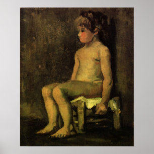 Van Gogh; Study of a Little Girl, Seated, Portrait Poster