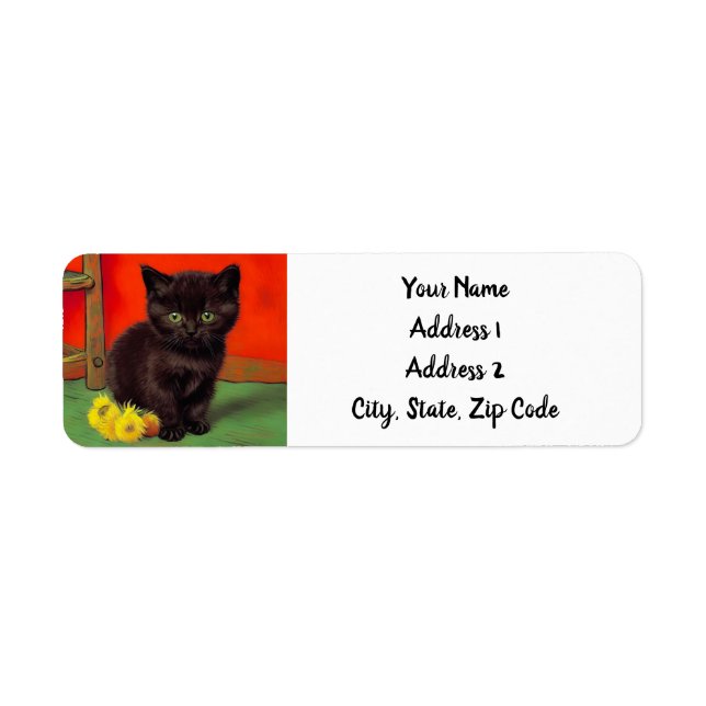 Van Gogh Style Black Cat (Front)