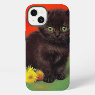 Van Gogh Style Black Cat iPhone 13 Case