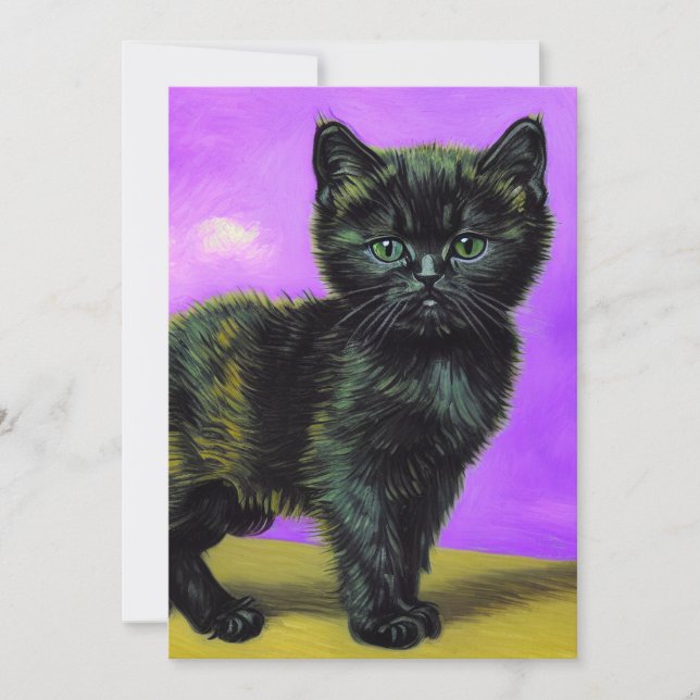 Van Gogh Style Cat Announcement (Front)