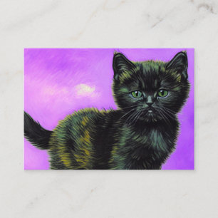 Van Gogh Style Cat Enclosure Card