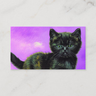Van Gogh Style Cat Enclosure Card