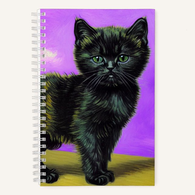 Van Gogh Style Cat Notebook (Front)
