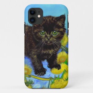 Van Gogh Style Cat with Sunflowers Case-Mate iPhone Case