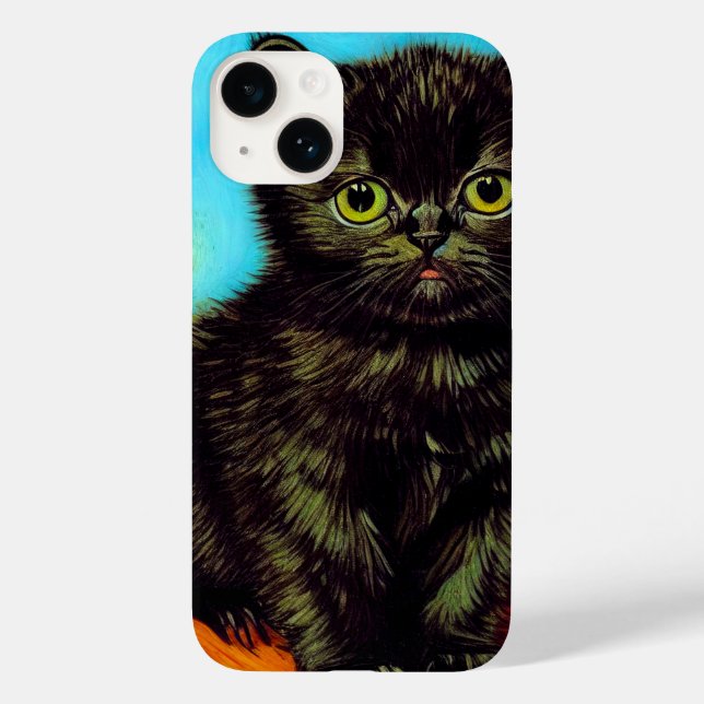 Van Gogh Style Pouting Kitten Case-Mate iPhone Case (Back)