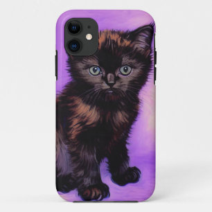 Van Gogh Style Purple Cat Case-Mate iPhone Case