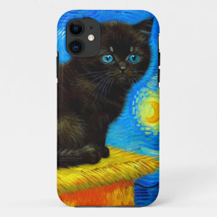 Van Gogh Style Starry Night Cat Case-Mate iPhone Case