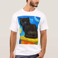 Van Gogh Style Starry Night Cat