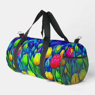 Van Gogh-style Tulips Duffle Bag