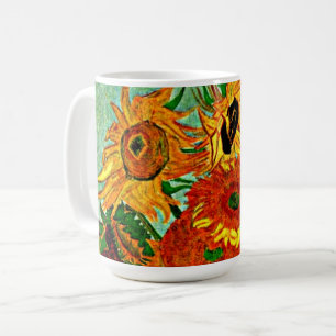Van Gogh - Sunflowers 12 Two-Tone Coffee Mug