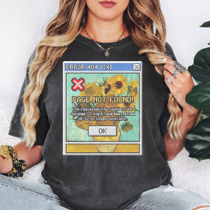 Van Gogh Sunflowers 404 Error Page Not Found T-Shirt