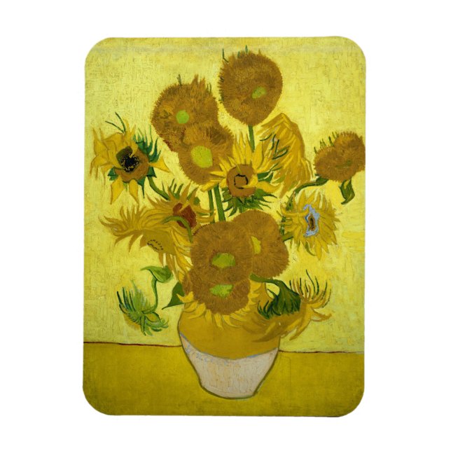 Van Gogh - Sunflowers, 4th Version, Repetition Magnet (Vertical)