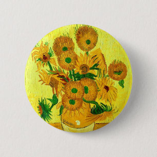 Van Gogh Sunflowers 6 Cm Round Badge