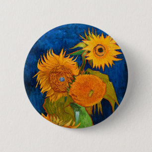 Van Gogh Sunflowers 6 Cm Round Badge