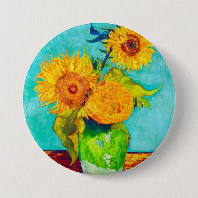Van Gogh Sunflowers 7.5 Cm Round Badge (Front)