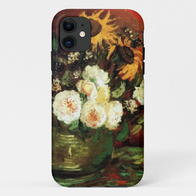 Van Gogh Sunflowers and Roses Case-Mate iPhone Case (Back)