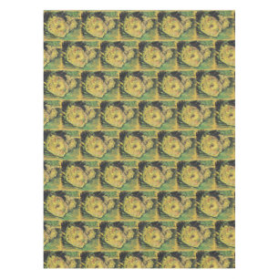Van Gogh Sunflowers - Bright Yellow Floral Art Tablecloth