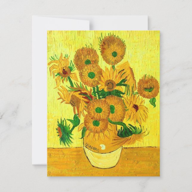 Van Gogh Sunflowers Card (Front)