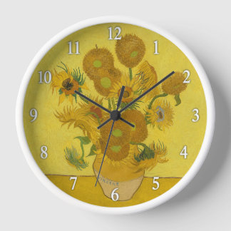 Van Gogh Sunflowers Clock